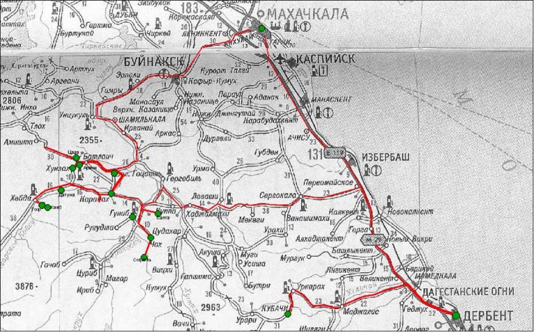 Карта избербаша с улицами и номерами домов